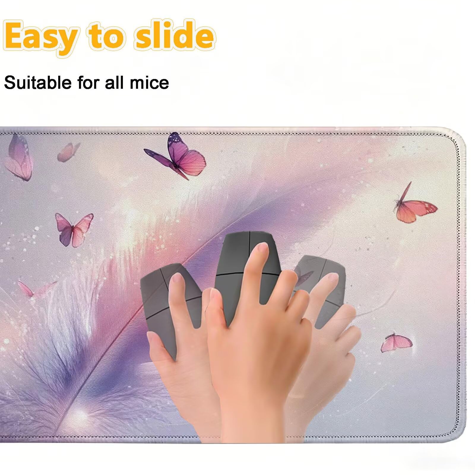 Tappetino Mouse 900x450mm | Superficie Ultra-Liscia, Farfalla 0-z344