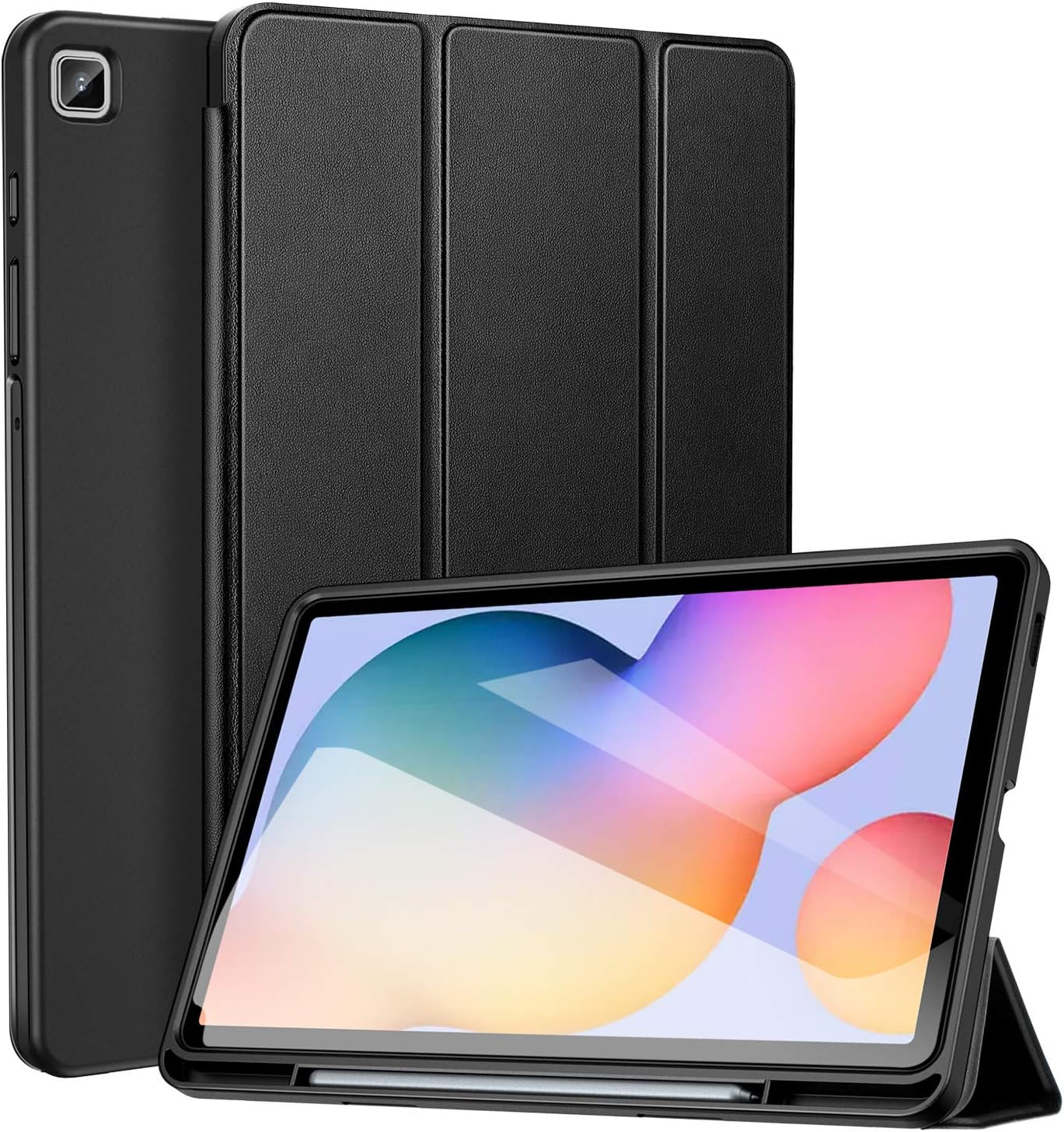 ZtotopCases for Galaxy Tab S6 Lite 10.4 inch Case 2024/2022/2020 with Pen Holder, Auto Wake/Sleep, Trifold Stand Folio Cover for Samsung Galaxy S6 Lite Tablet (SM-P625/P620/P619/P615/P613/P610), Black