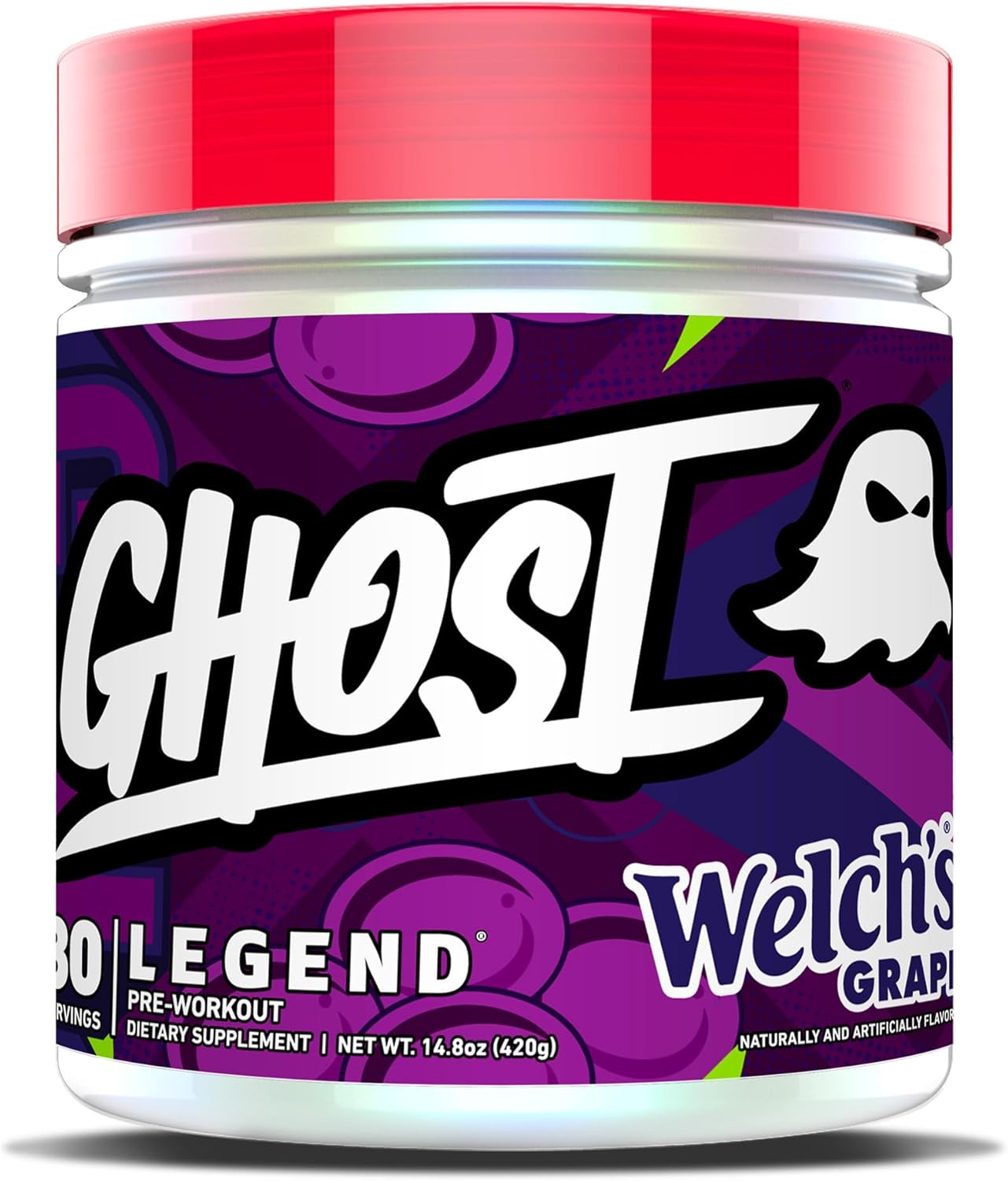 GHOST Legend V3 Pre-Workout Powder, Welch's Grape - 30 Servings  Pre-Workout for Men & Women with Caffeine, L-Citrulline, & Beta Alanine for Energy & Focus - Vegan Friendly, Free of Soy & Gluten