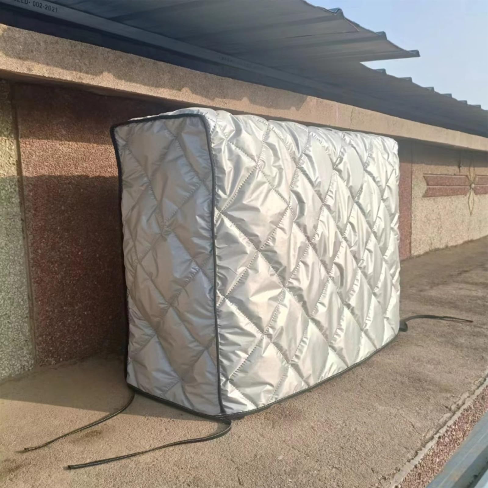 Funda para aire acondicionado exterior, protección impermeable de 5 lados, resistente a los rayos UV, duradera, se adapta a 92 x 35 x 70 cm, resistente a la intemperie