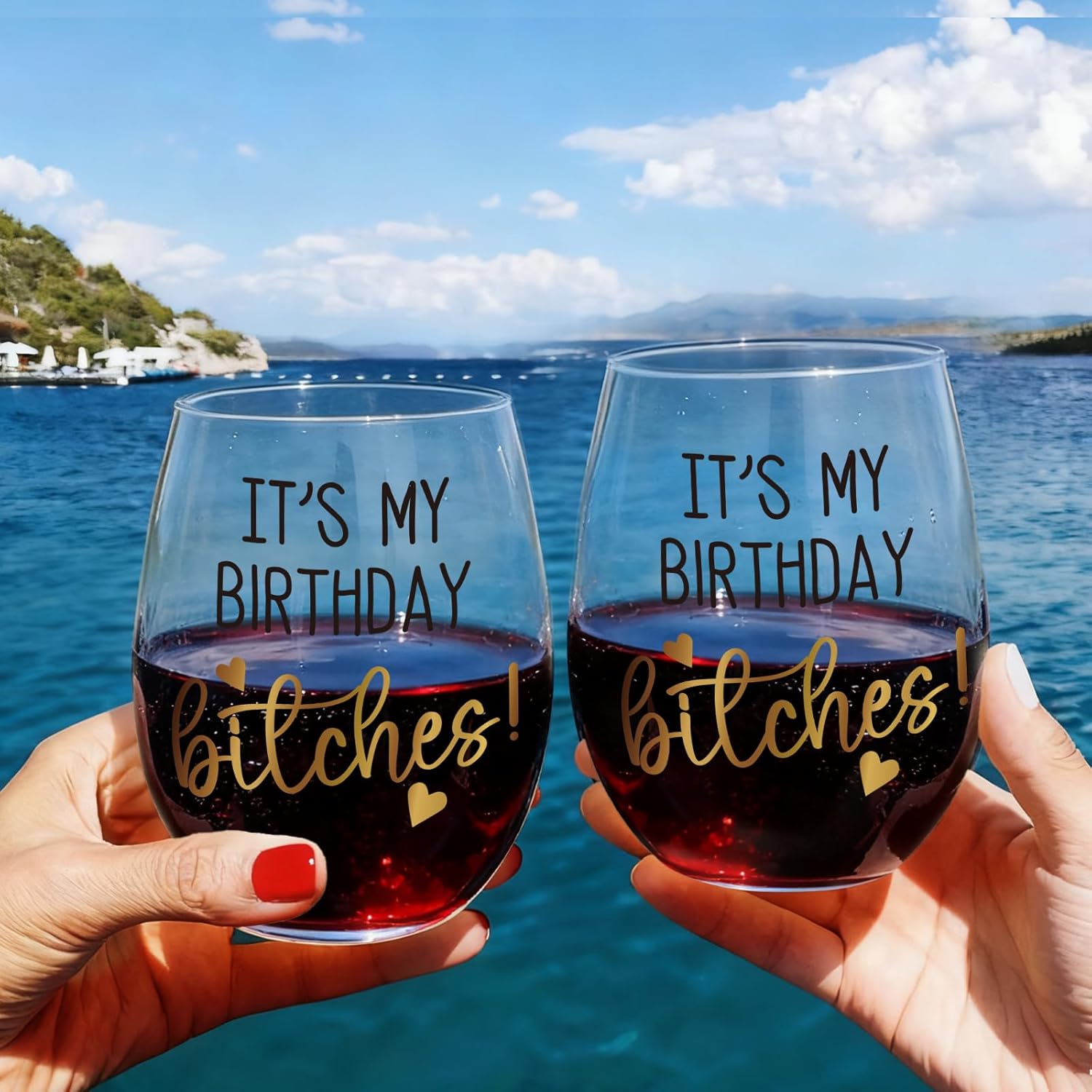 Funny Birthday Wine Glass Gifts for Women, It's My birthday B tches, Unique Happy Bday Present for Mom, Grandma, Bestie, Her, Friends, Girls, Female Friend, Adults -54 - Image 6