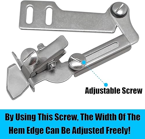 Miniatura 4 de YEQIN Guía de costura multifunción con 2 tornillos, guía de hemmer, guía de dobladillo para máquina de coser industrial o pie para caminar,