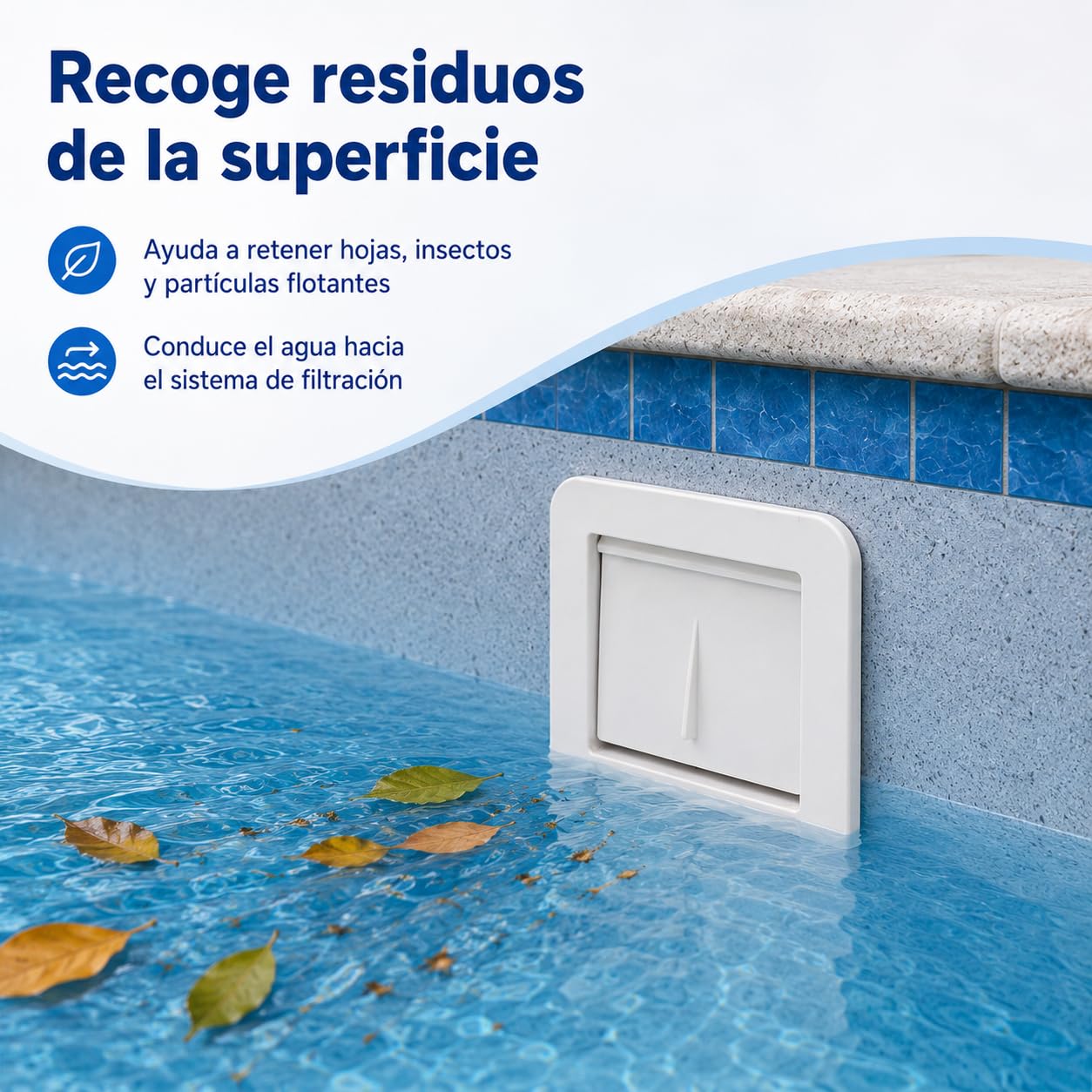 Skimmer Set OOL Skimmer en Plastique Facile À Installer Skimmer ADAPTÉ AUX SPAS ET PISCINES