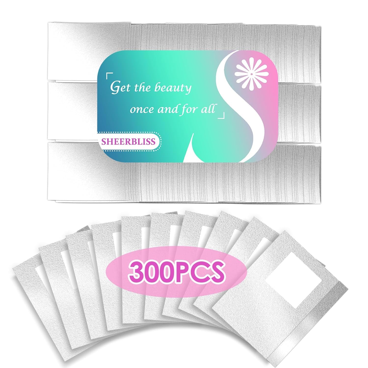 Nail Foil Wraps 300PCS, Foil Wraps for Nail Removal, Gel Nail Polish Remover, Soak off Gel Remover With Large Cotton Pads