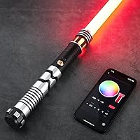 Vista 8 de CUSTOM SABER Sable de luz RGBX de balanceo suave, control de movimiento para encender/apagar la hoja, sable de luz con 16 fuentes de sonido