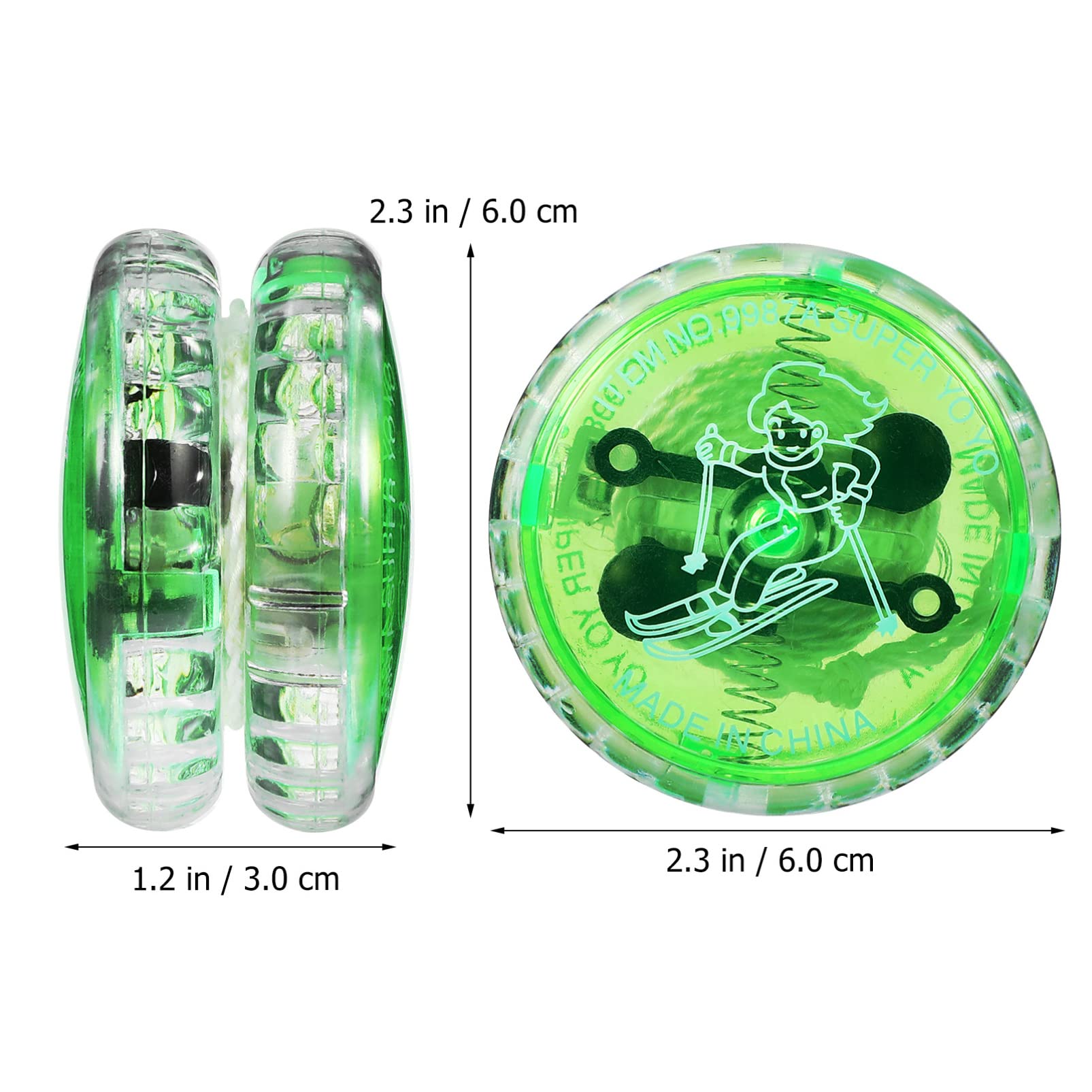 Lot de 15 boules lumineuses Yo Yo à LED transparentes réactives en plastique réactif pour débutants, anniversaire, Noël