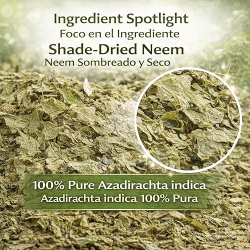 Miniatura 5 de Té de hierbas de hojas de neem (Hoja) – 4 oz (113 g) – Hoja suelta cosechada silvestre y secada a la sombra – 100% natural, vegano, sin OMG, sin