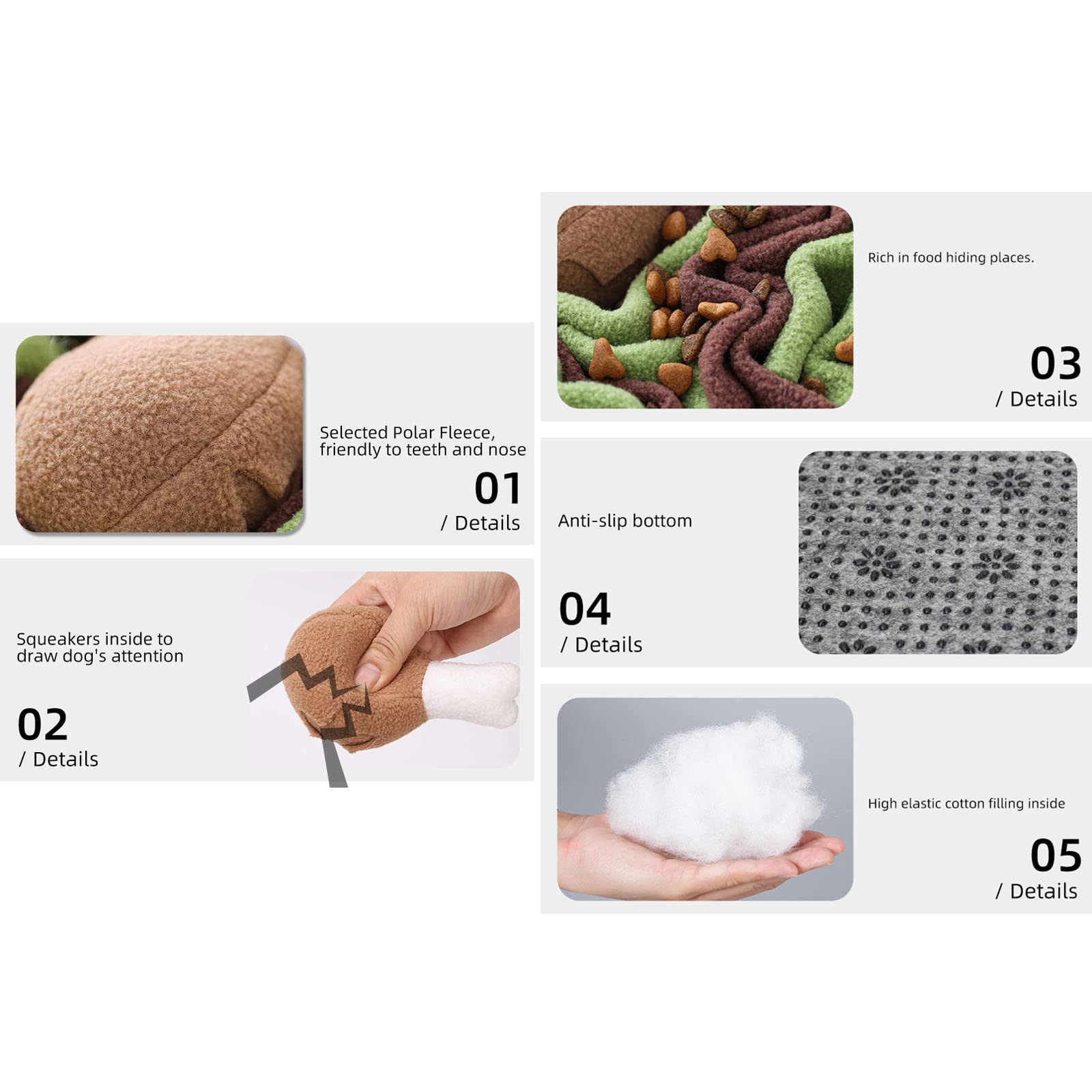Pet PuzzleFeeder Puzzle dla psa Gryzak dla psa Piszcząca zabawka dla psa Snuffle Toy Powolne karmienie Pluszowy pies Piszcząca zabawka Interaktywna zabawka dla zwierząt Gryzak dla psa Piszcząca zabawk