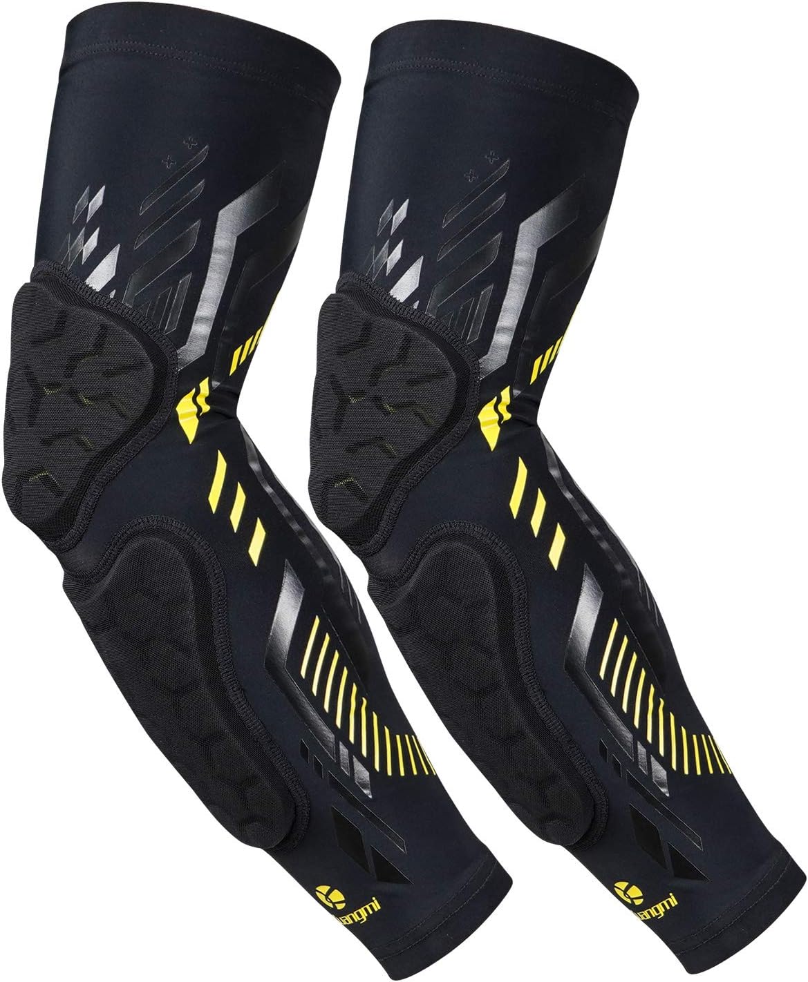 Kuangmi Arm Sleeves Compression Elbow Pads Use for Sports and Daily Support
