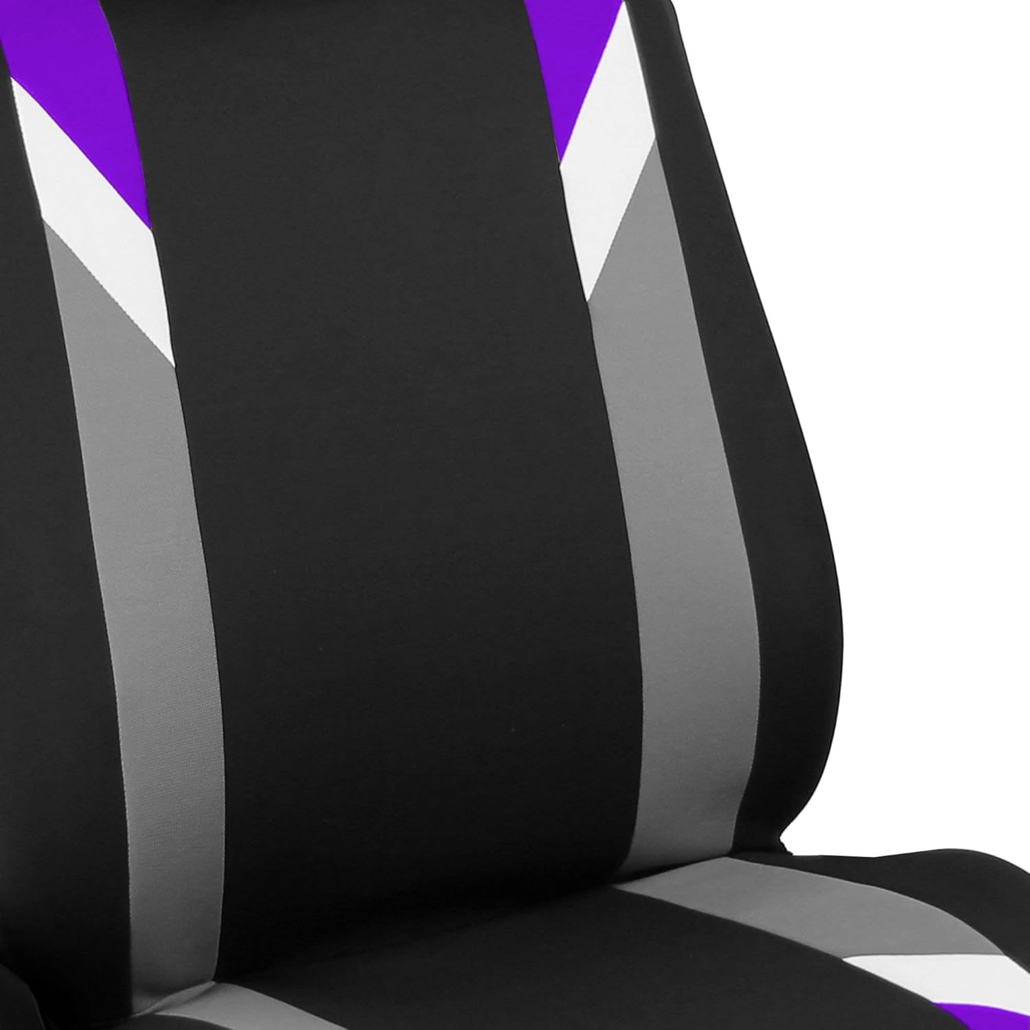 FH Group Car Seat Covers Premium Modernistic Full Set Purple Automotive Seat Covers, Airbag and Split Rear Car Seat Cover Universal Fit Interior Accessories for Cars Trucks and SUV Car Accessories