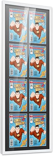 Miniatura 65 de Poster Palooza Marco de cómic con paspartú para 4 cómics de la era actual publicado después de 1985, marco de cómic negro para cómics de 6.875 x