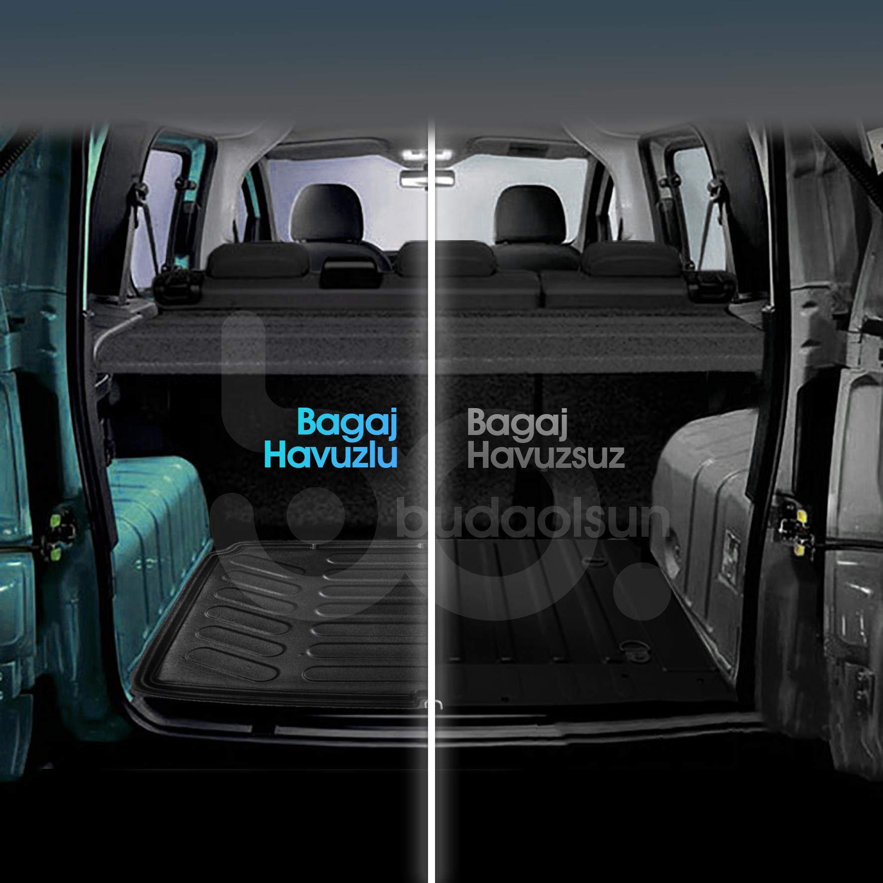 Rizline Fiat Doblo 2001-2009 (Kısa Şase) 3D Bagaj Havuzu