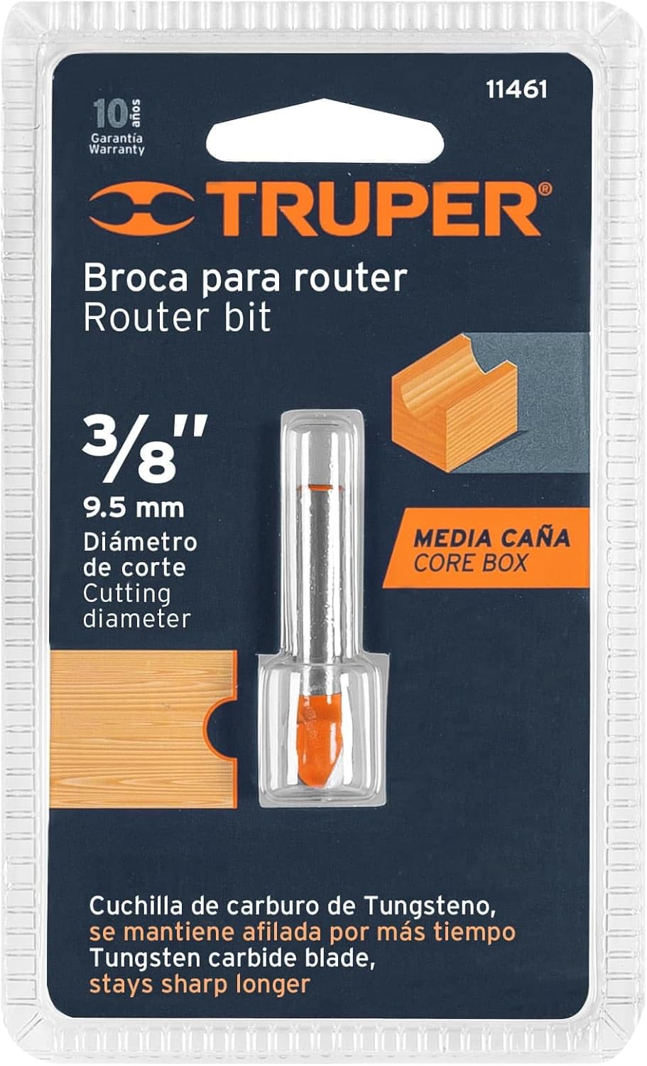 *** 3/8" Core Box Router Bit
