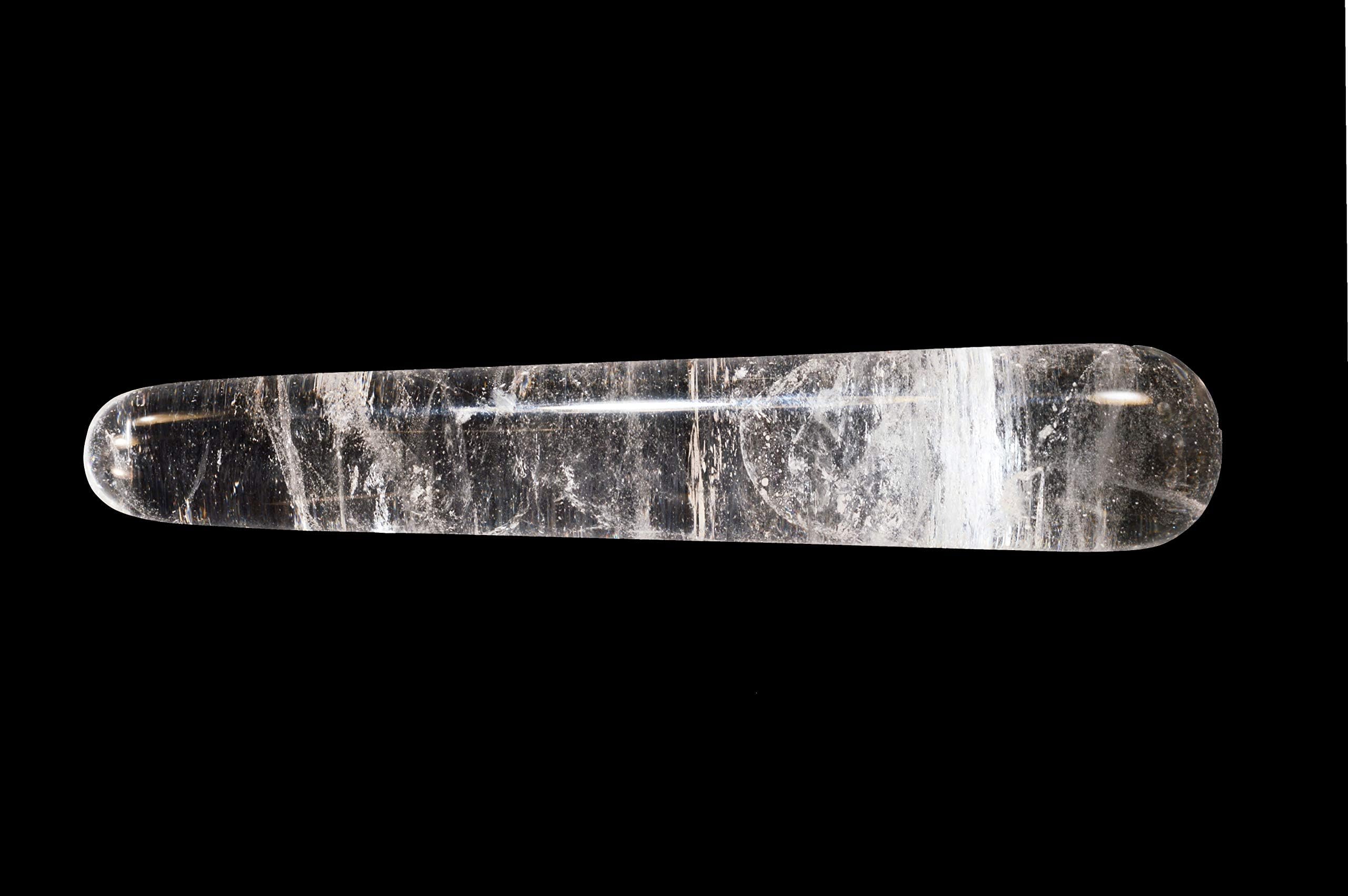 Rock Your Chakra Quartz Crystal Yoni Wand 4 1/4" Massage Polished Rock Minerals Sacral Chakra Healing Stones Specimen Reiki Stick