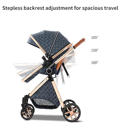 Miniatura 5 de Cochecito de bebé 2 en 1, cochecito convertible, cochecito estándar reversible, cochecito de bebé portátil, cochecito de bebé, cochecito plegable