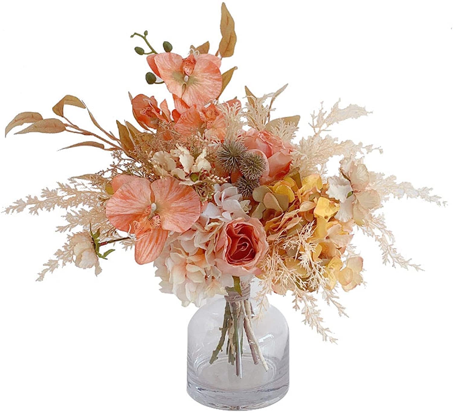 Ngdfgr As Known Artificial Flowers Bouquet Set Flower Arrangements With Vase Faux Realistic For Table Centerpiece Fake