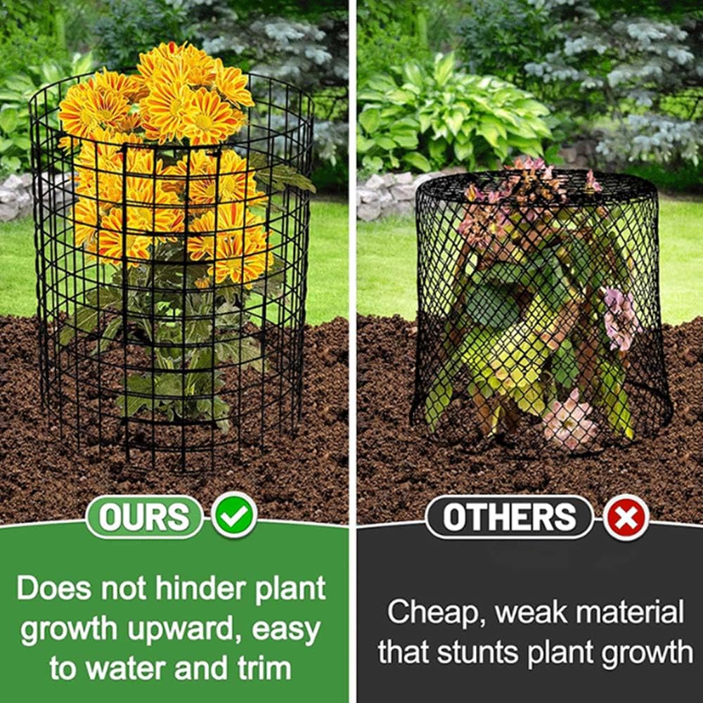 12 protectores de plantas, 16.6 x 14.6 pulgadas, malla de alambre para jardín, eficaz conejo, pollo y pato Bers - Defensa animal, protección de plantas, seguro para plantas