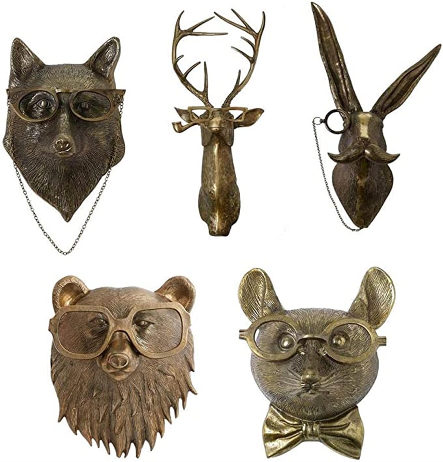 Amazon.co.jp: 鹿の頭の装飾、クワガタの彫刻の樹脂の手工芸品、収集