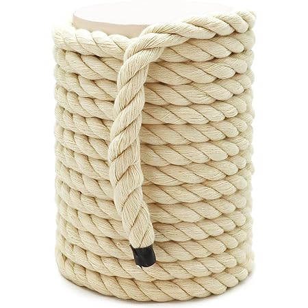 Amazon.com: White Cotton Rope 3/8 inch x 100 Feet Natural Thick Rope ...