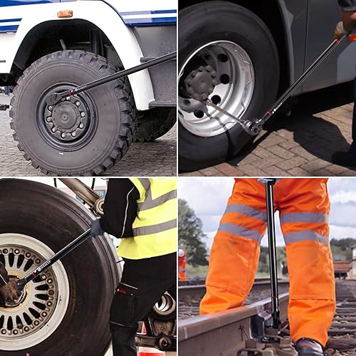 Miniatura 23 de Llave dinamométrica de clic de 3/8 pulgadas, 5-45 pies-libra/6.8-61 Nm, llave dinamométrica ajustable de doble dirección de 72 dientes