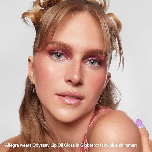 Miniatura 3 de Milk Makeup Odyssey - Aceite de labios brillante, color rojo (Sky Blue Shimmer), 0.2 onzas, para labios más completos y brillantes, humedad de larga