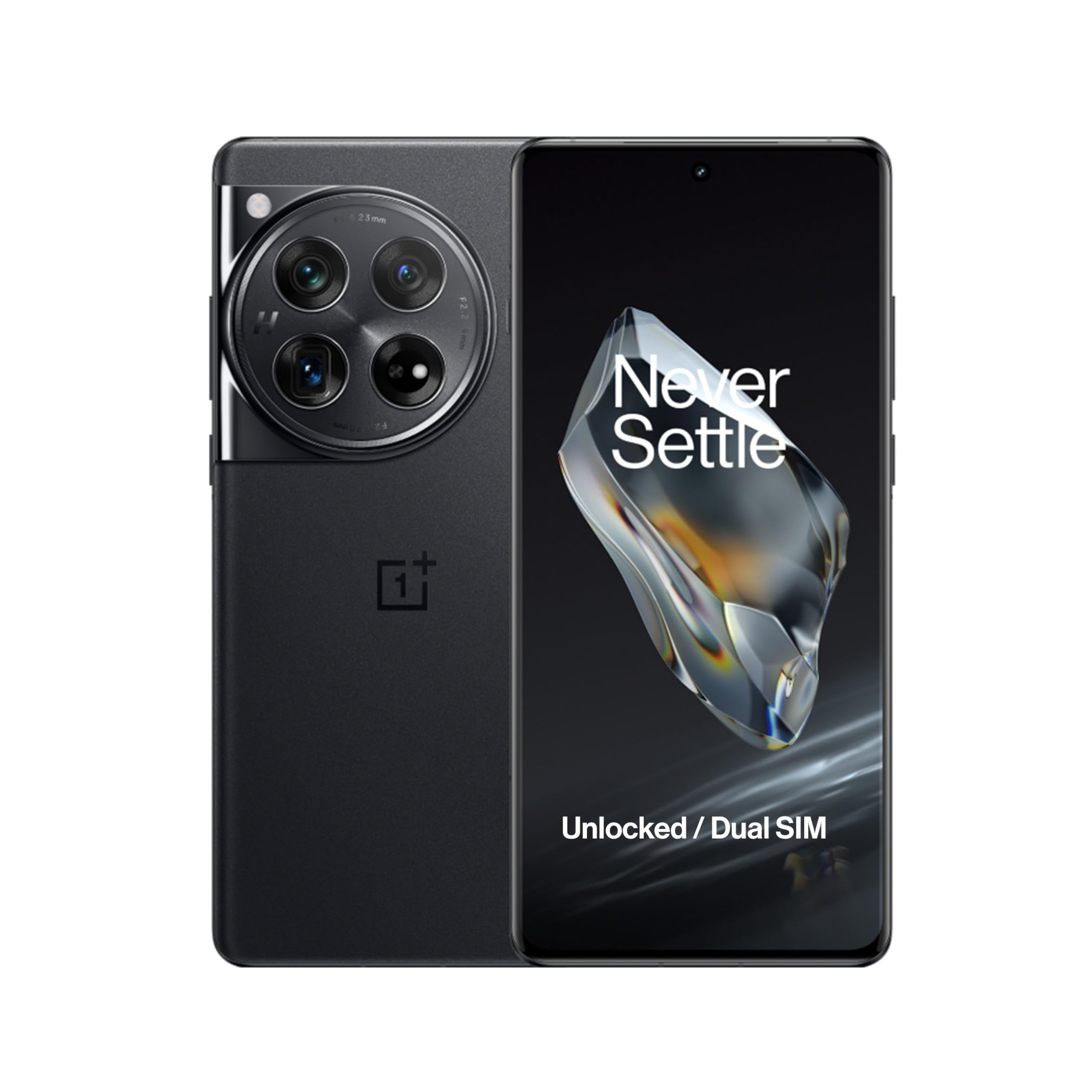 OnePlus 12 Unlocked Android Phone — Snapdragon 8 Gen 3 Phone w/ 16GB RAM, Hasselblad Camera, Dual SIM, 2K 120Hz ProXDR Display, 5400mAh Battery, SUPERVOOC Charging, OxygenOS (512GB, Silky Black)