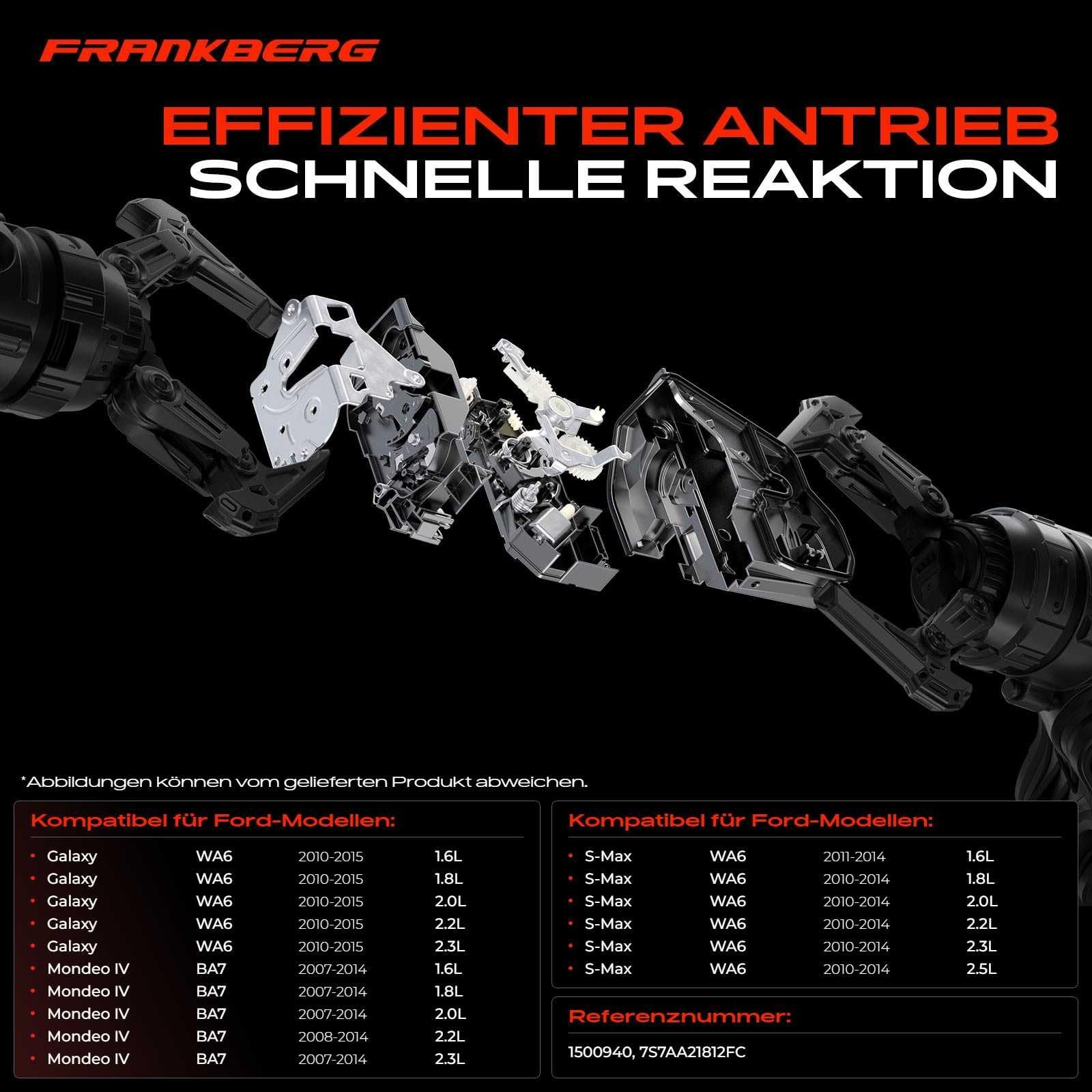 Frankberg Türschloss Zentralverriegelung 10-Polig Vorne Rechts 7S7AA21812FC