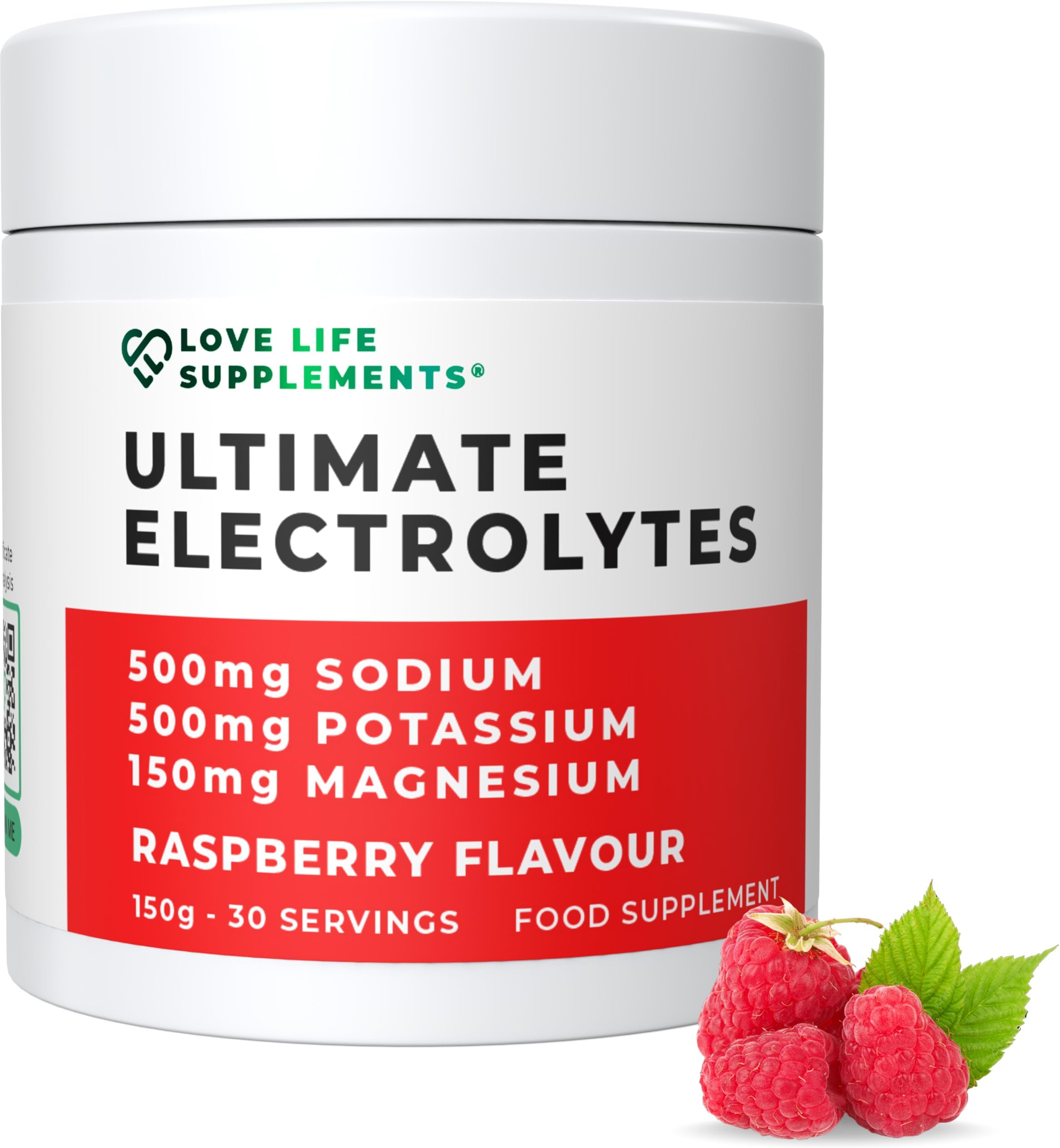 Ultimate Electrolytes Powder, 500mg Sodium, 500mg Potassium, 150mg Magnesium, 30 Servings, Himalayan Salt, Hydration & Rehydration, Watermelon, Zero Sugar, Vegan - Love Life Supplements
