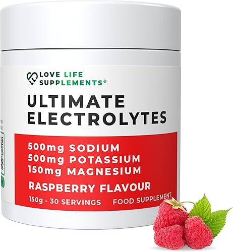 Love Life Supplements Ultimate Electrolitos en polvo, 500 mg de sodio, 500 mg de potasio, 150 mg de magnesio, 5.29 oz - 30 porciones, sal rosa del