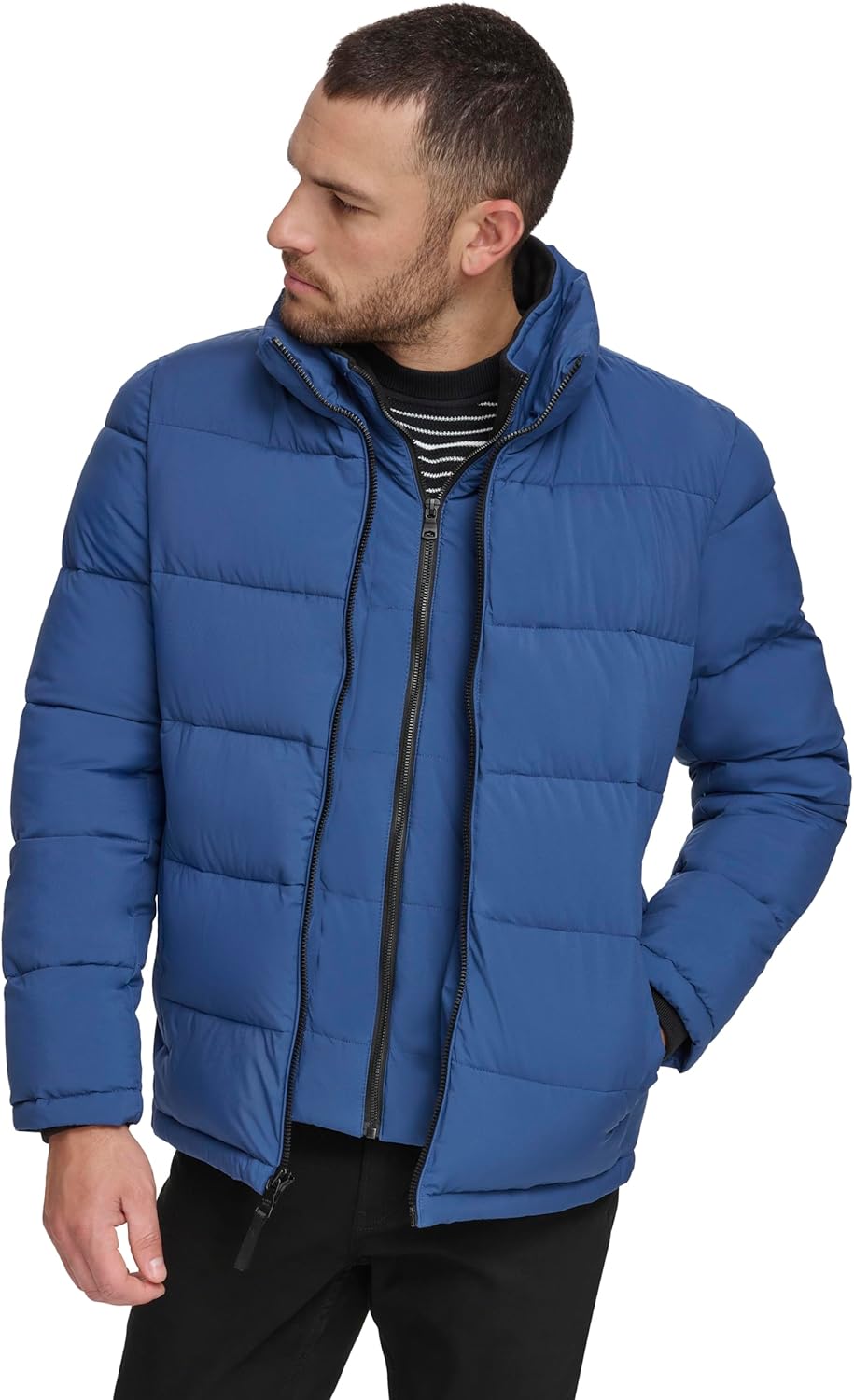 Calvin Klein Men's Heavyweight Quilted Insulated Zip Front Puffer Jacket