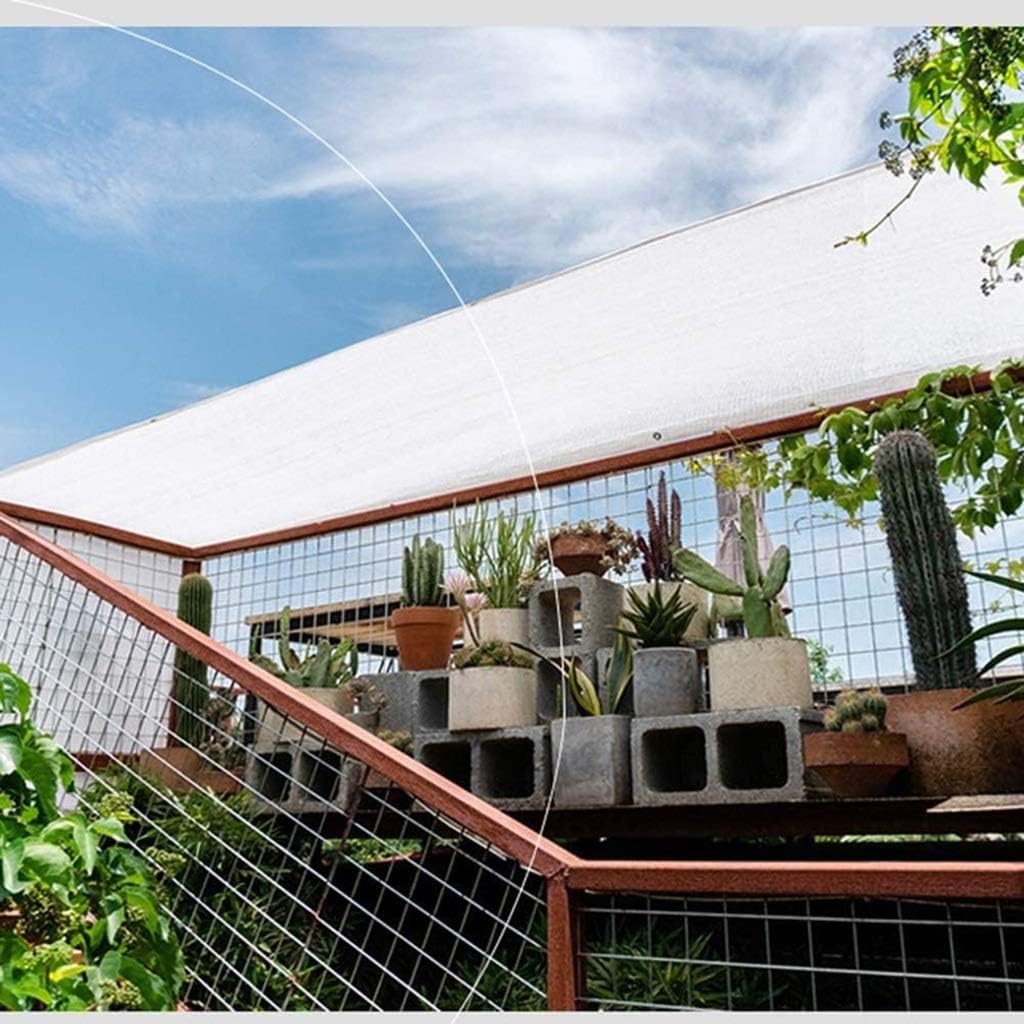 ホワイトシェードネット80％シェード布断熱通気日セイルについてはバルコニーコートヤード暗号化された肥厚エッジ日 - ブロックメッシュ