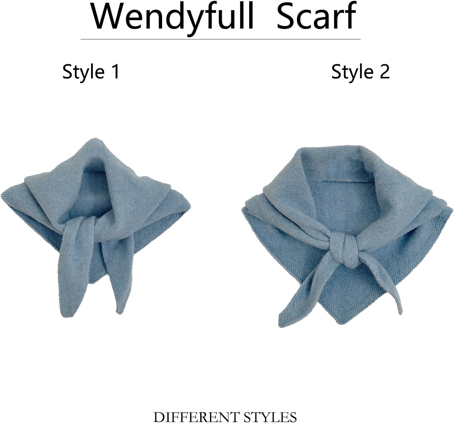 Triangle Scarf for Women Knitted Wool Headscarf Cashmere Feel Y2K Downtown Girl Aesthetic Streetwear Accessories - Image 5