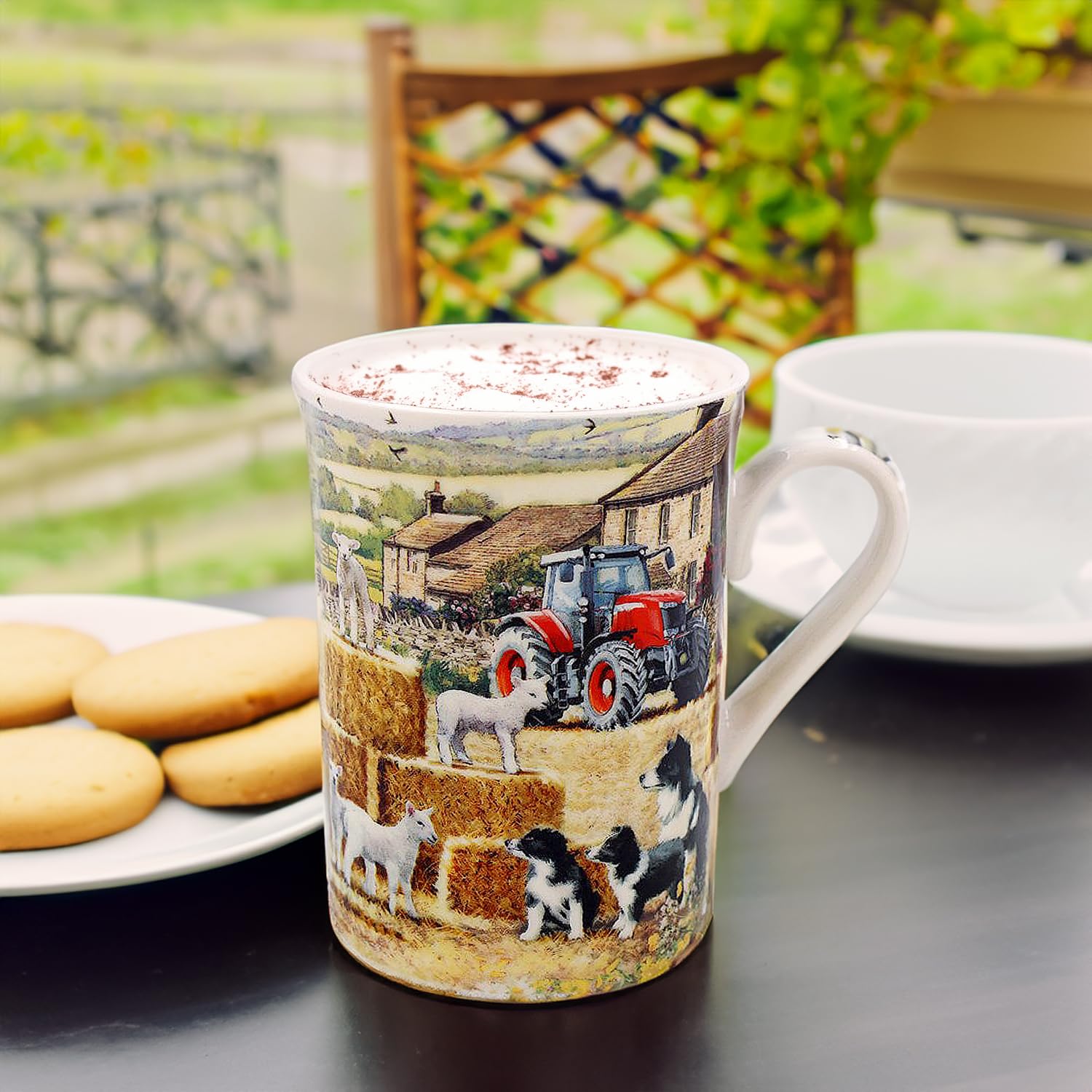 The Leonardo Collection Collie & Sheep 2 Lesser & Pavey Collie & Sheep Mug | Ceramic Coffee Mugs For Home Or Work | Premium Design Mug For All Occasions | Lovely Mugs For Tea, Coffee & Hot Drinks - Macneil Studios