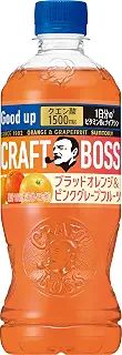サントリー クラフトボス ブラッドオレンジ＆ピンクグレープフルーツ 果汁入り ビタミン クエン酸 ナイアシン 500ml×24本