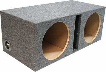 Car Audio Dual 12" Vented Subwoofer Stereo Sub Box Enclosure with Port, 3/4" MDF