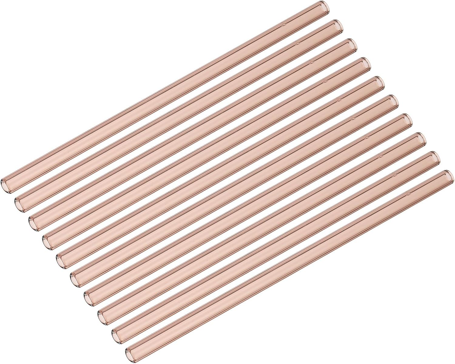 Patikil 8 Inch Borosilicate Glass Blowing Tubes, 10 Pack - Burgundy