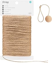 G2PLUS 2MM Jute Twine, 50M Brown Natural Garden String, 2 Ply Natural Jute String for DIY Craft & Gardening