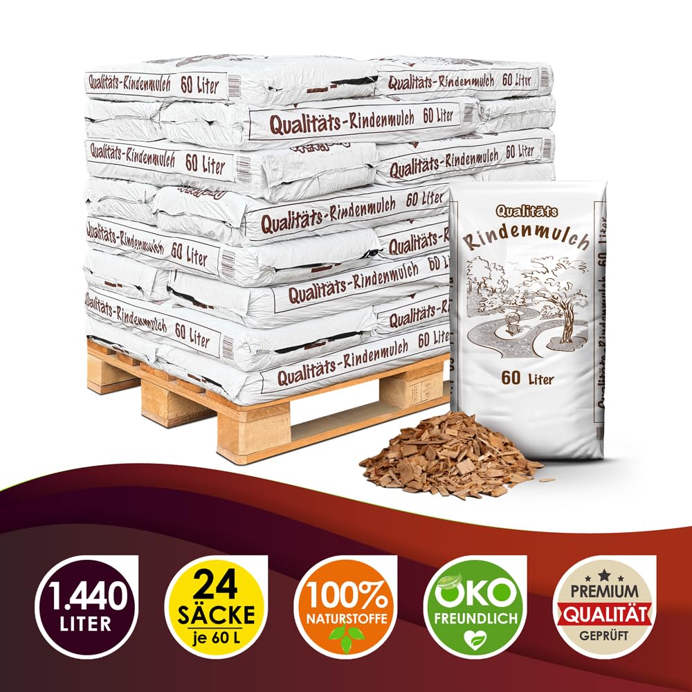 Qualitäts Rindenmulch 24 x 60 L