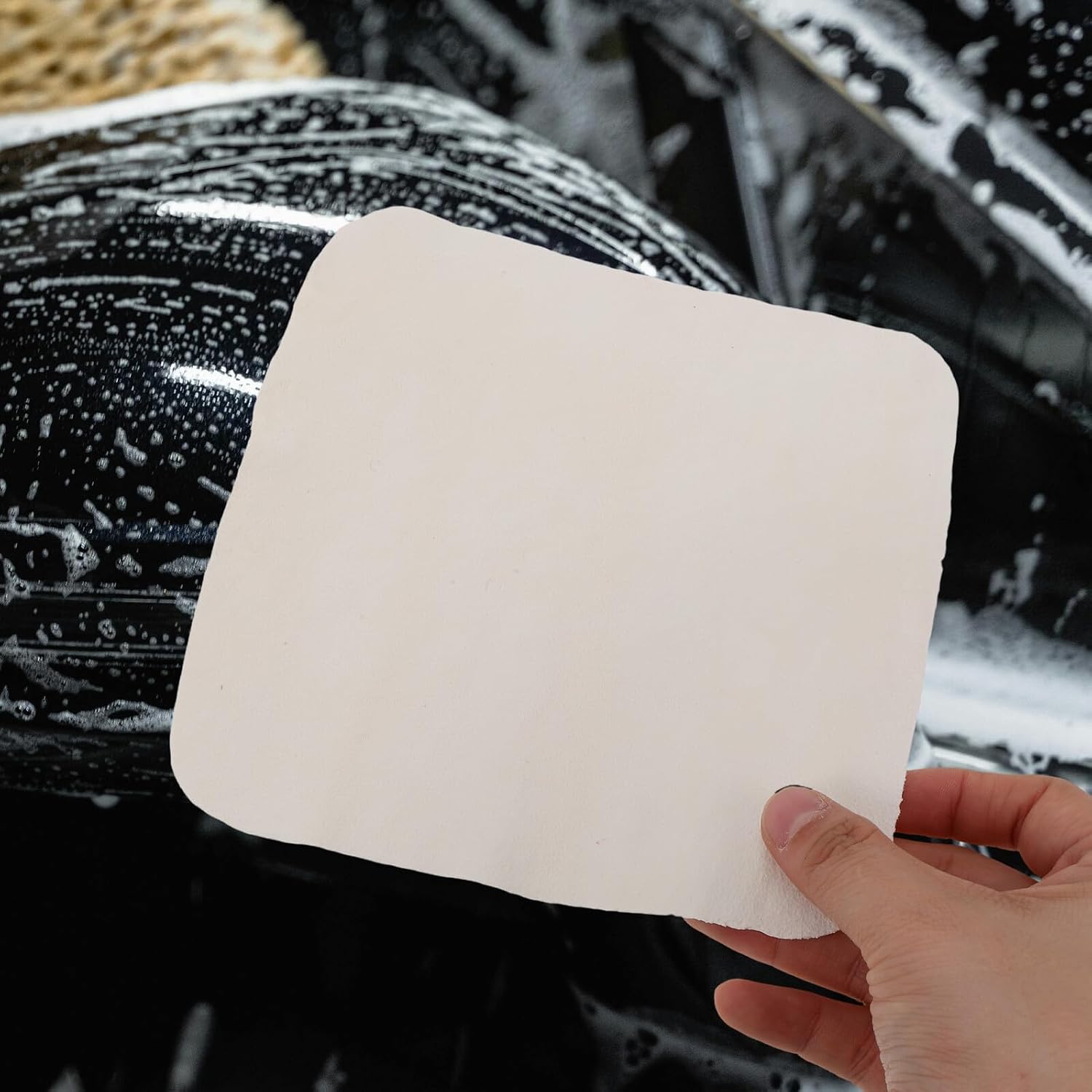 ULTECHNOVO 20pcs Car Detailing Towels Super Absorbent Suede Cloths 15x15cm Car Wash Drying Towels for Interior and Exterior Cleaning Automotive Care