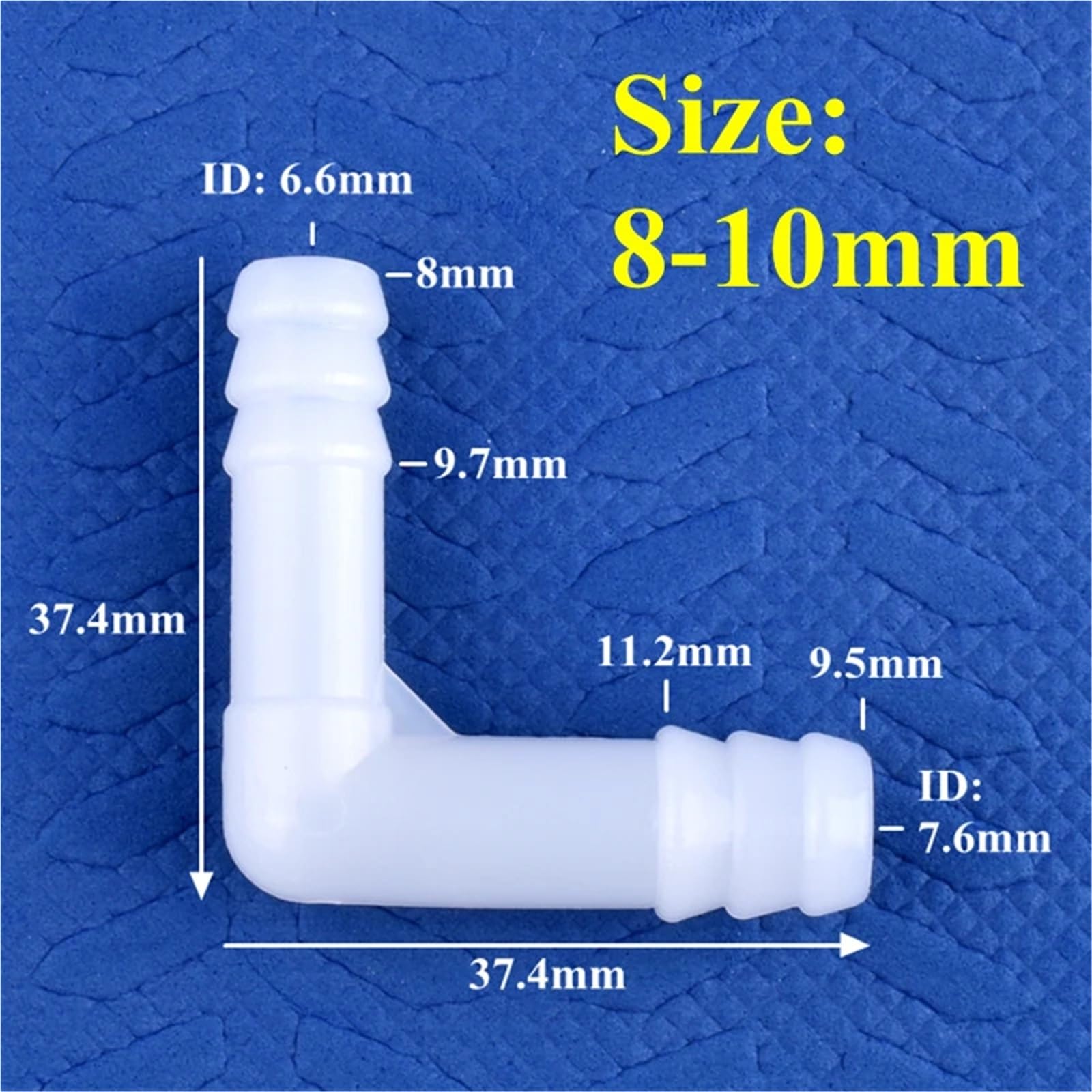 5~500 pz 8mm 10mm PE Connettore A Gomito Acquario Serbatoio Pompa di Aria Tubo Pagoda Comune Irrigazione Irrigazione Tubo di Acqua del Giardino(8-8mm,500 Pieces)