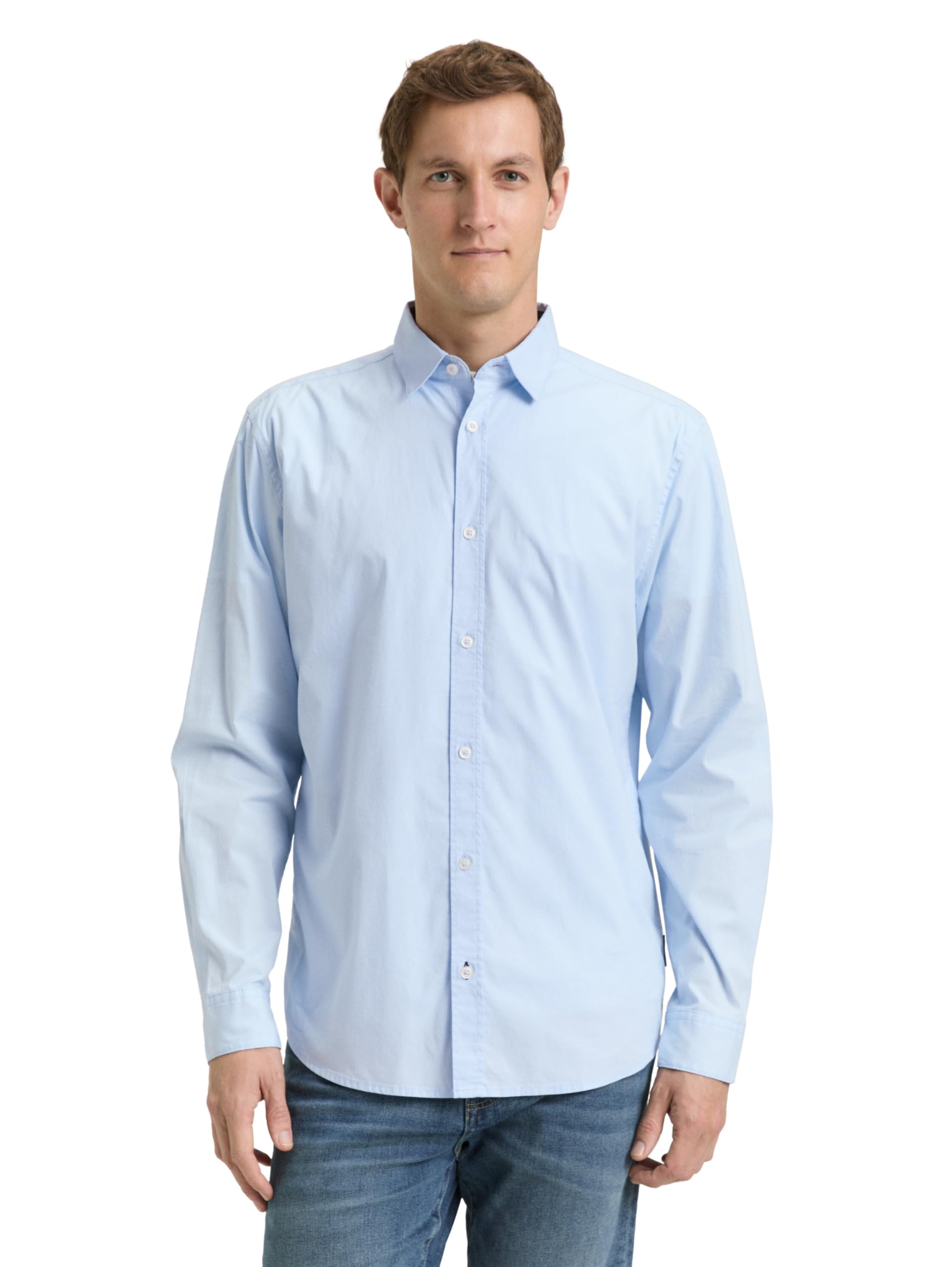 TOM TAILOR Herren Regular Fit Hemd mit Stretch
