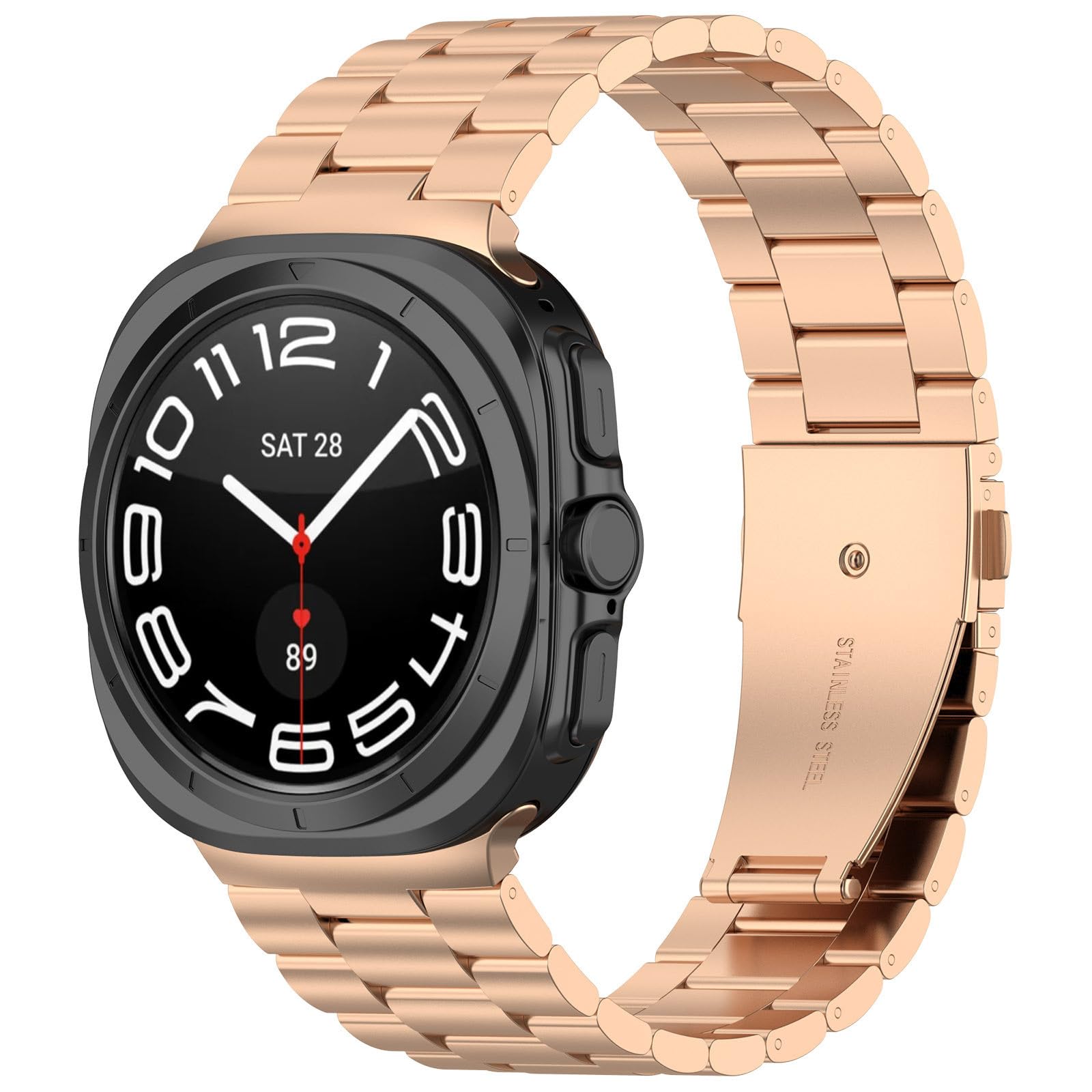 Correa de reloj de metal para reloj inteligente de 47 mm, correa de muñeca de acero inoxidable, correa de conexión de reloj