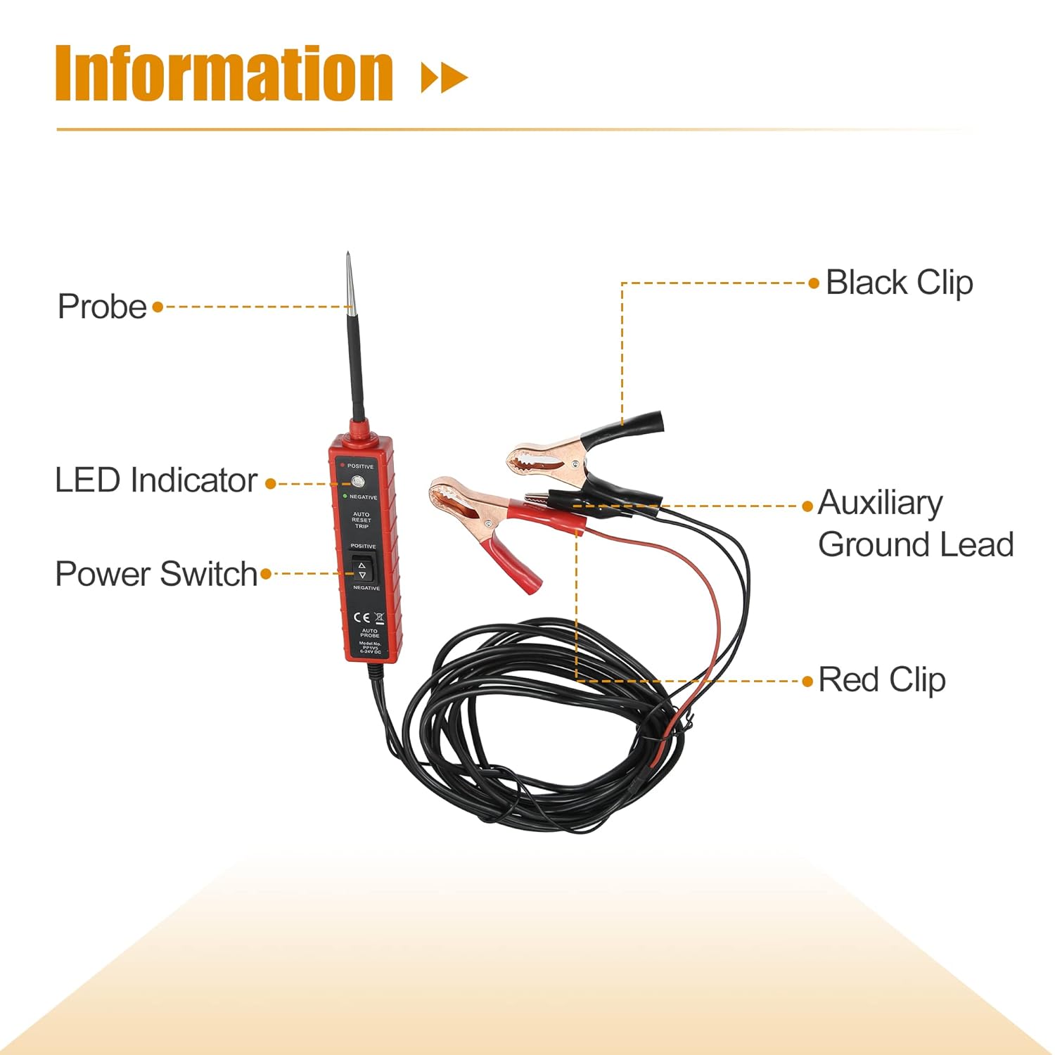 Buy X AUTOHAUX Automotive Electrical System Tester EM285 Power Probe