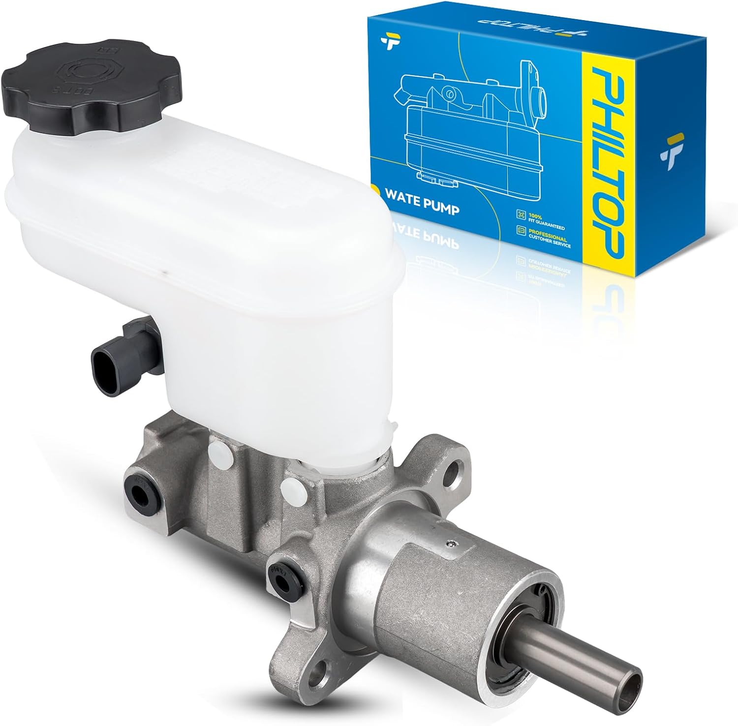 PHILTOP Brake Master Cylinder Assembly – Aluminum Replacement with Reservoir and Sensor