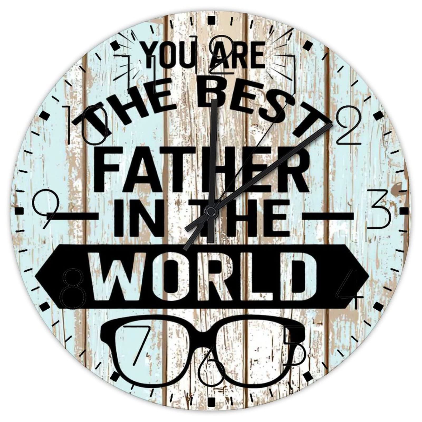 Horloge murale en bois sans tic-tac pour chambre d'enfant et sommeil paisible