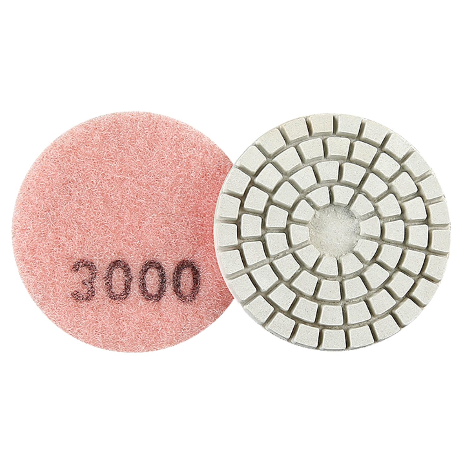 MiJunHD Diamond Polishing Pad, 2 inch 50 mm 3000 Grit Sanding Discs for Grinder & Polisher, Hook and Loop Backing Pad for Grinding Buffing Granite Marble Concrete Stone (1 Piece)