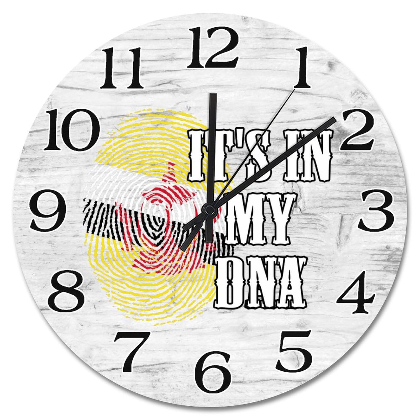 Horloge murale drapeau du Brunei design 30 cm pour salon et chambre