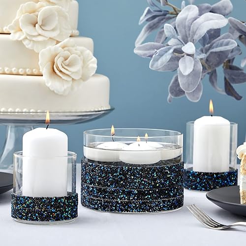 Miniatura 10 de Bright Creations 7 rollos de tiras adhesivas de diamantes de imitación de cristal para manualidades, decoración, regalos (4 tamaños, dorado) - Cinta