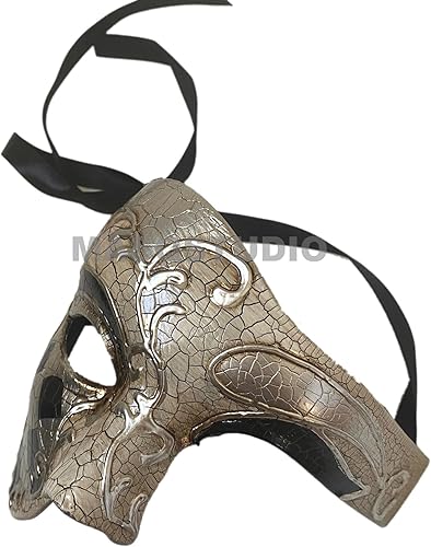 Miniatura 7 de MasqStudio - Máscara de plumas para parejas de disfraces para cosplay Mardi Gras baile de graduación fiesta de cumpleaños o Deco oro negro