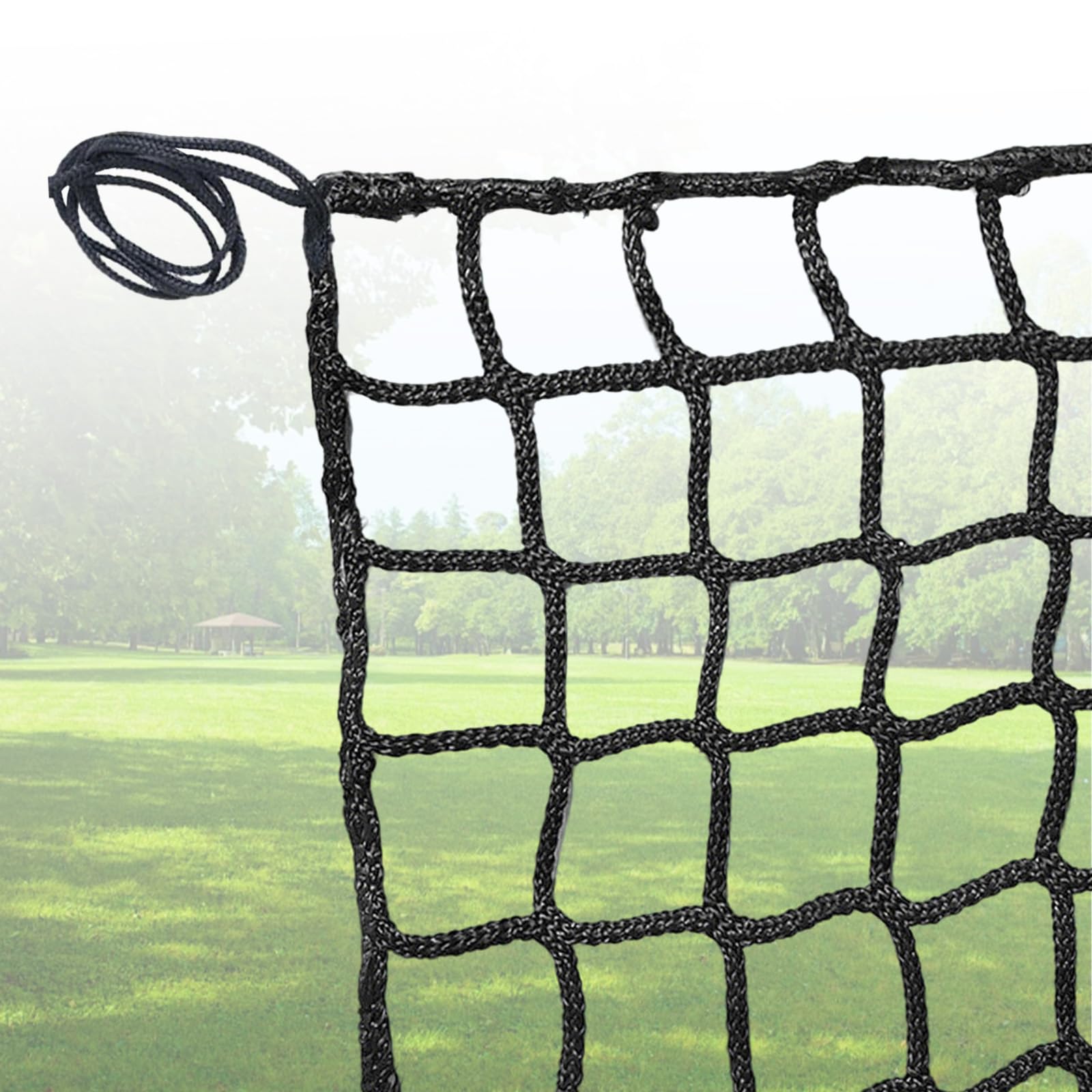 Tokenhigh Child Safety Net Protection Rope, Mesh Balcony Net for Kids Cats, Safety Netting for Stairs Railing, Knotless Polyester Playground Safety Net Fence, Outdoor Climbing Weaving Rope (1.5x4m)